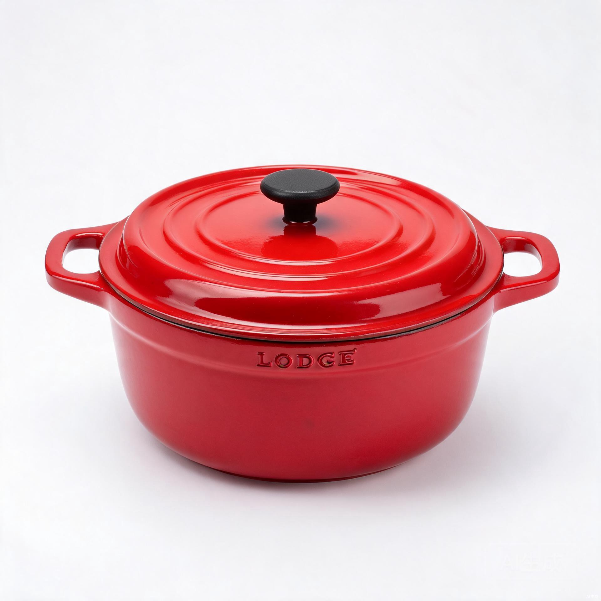Lodge 6 Quart Enameled Cast Iron Dutch Oven, Dual Handles, Enamel Interior