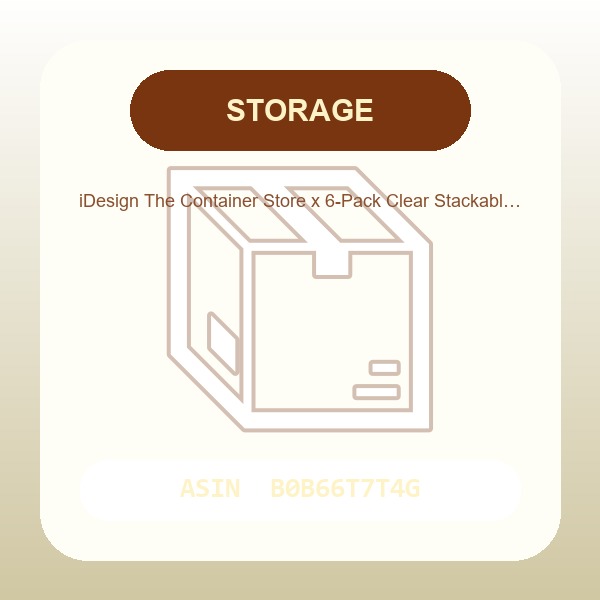 iDesign The Container Store x 6-Pack Clear Stackable Drawer Organizer Bin Set